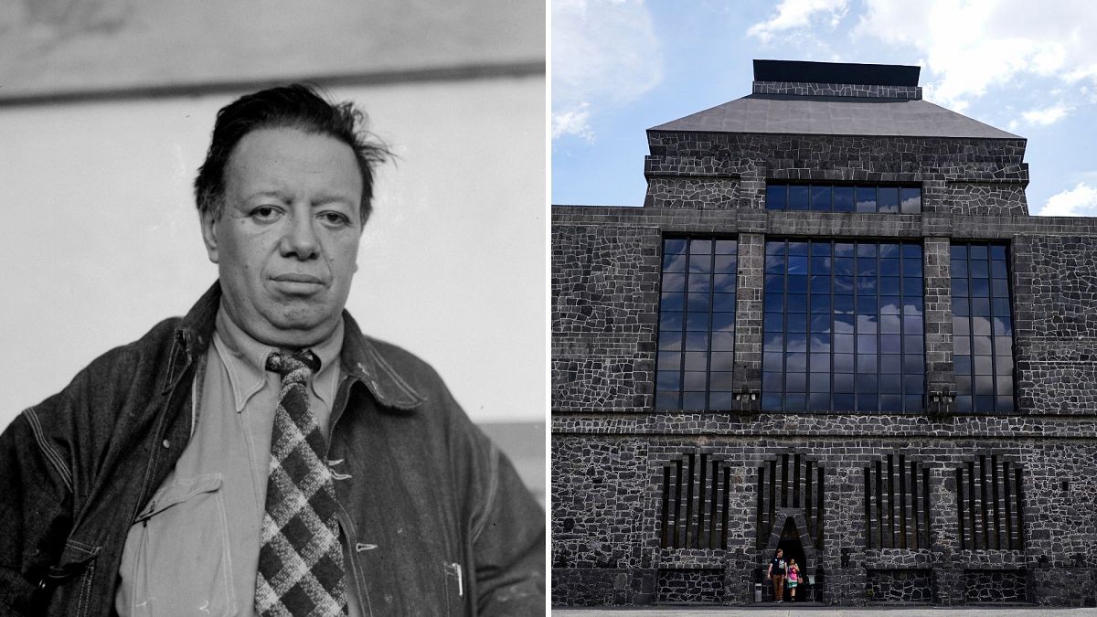 Mexican artist Diego Rivera poses for a photo in Mexico City, 14 April 1939.