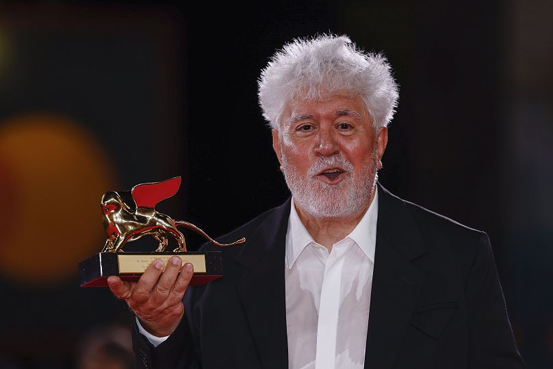 Pedro Almodovar avec son Lion d'Or