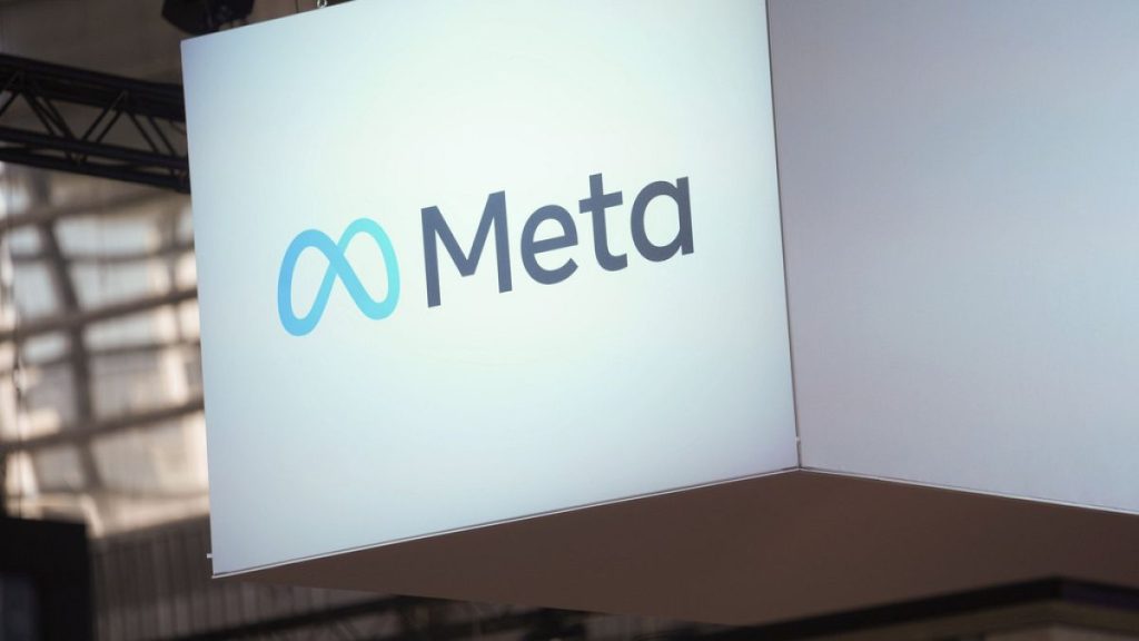 The Meta logo is seen at the Vivatech show in Paris, France, Wednesday, June 14, 2023.