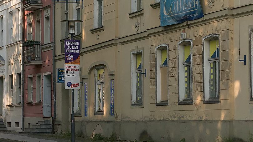 Affiches de campagne électorale à Francfort-sur-l'Oder