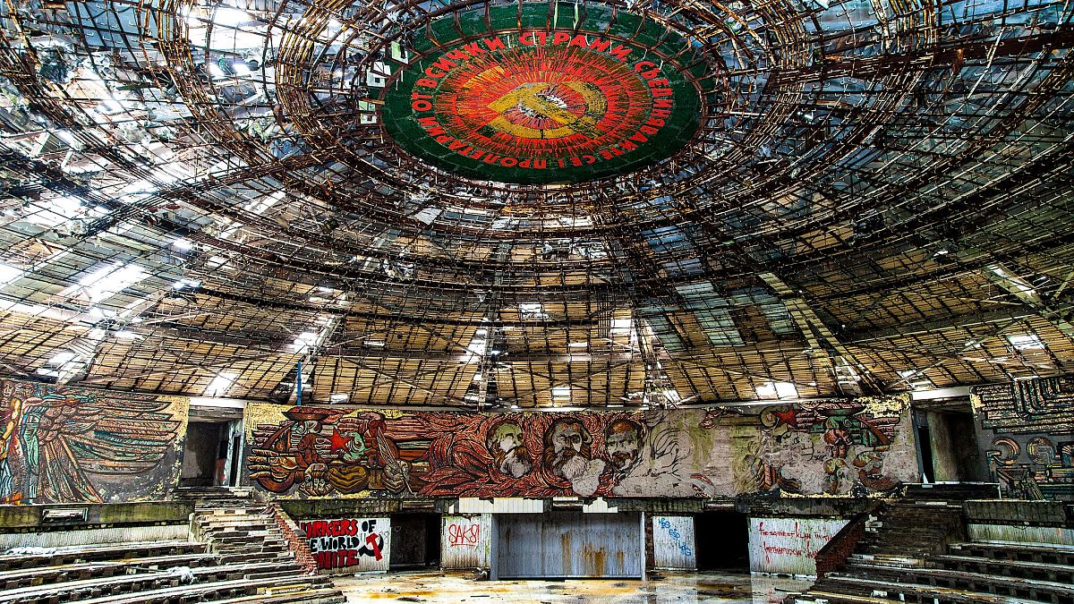 The UFO-shaped Buzludzha monument was abandoned after the fall of the Communist regime in Bulgaria.