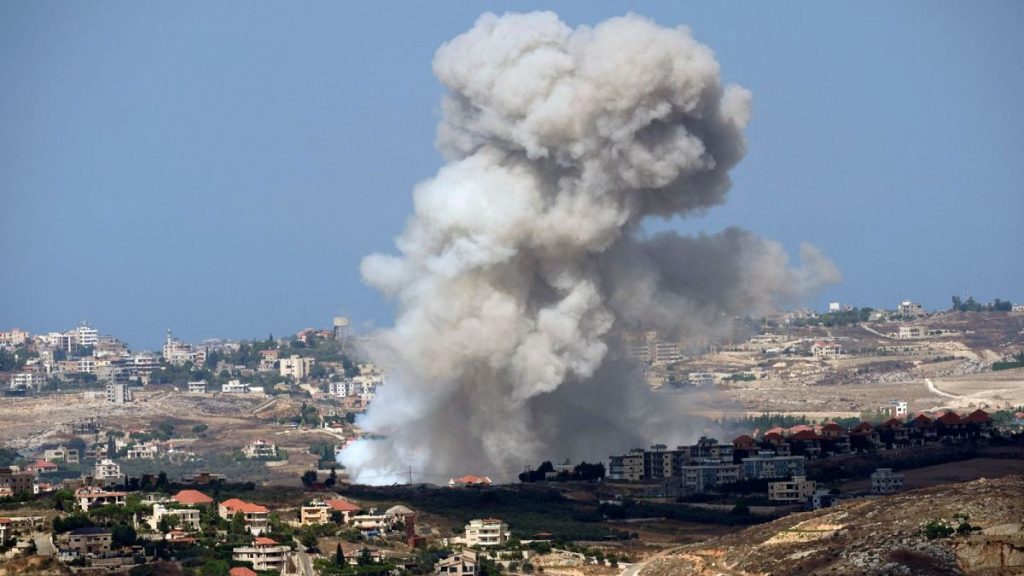 Smoke rises from Israeli shelling on villages in Lebanon