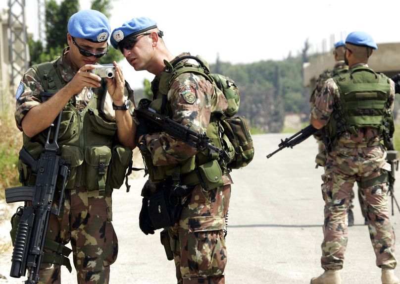 Casques bleus italiens de la FINUL du régiment San Marco