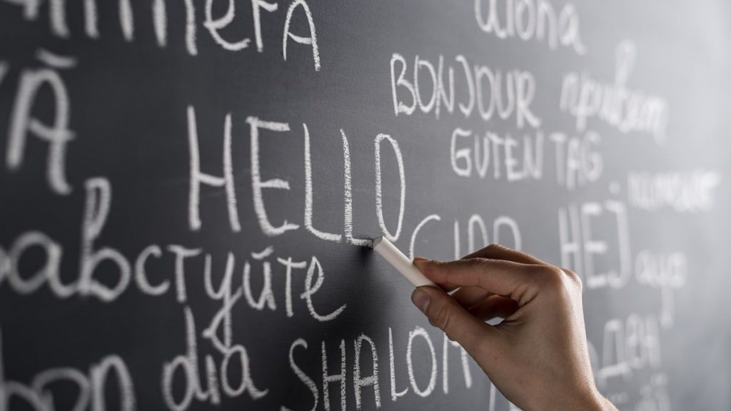 Words written on a blackboard