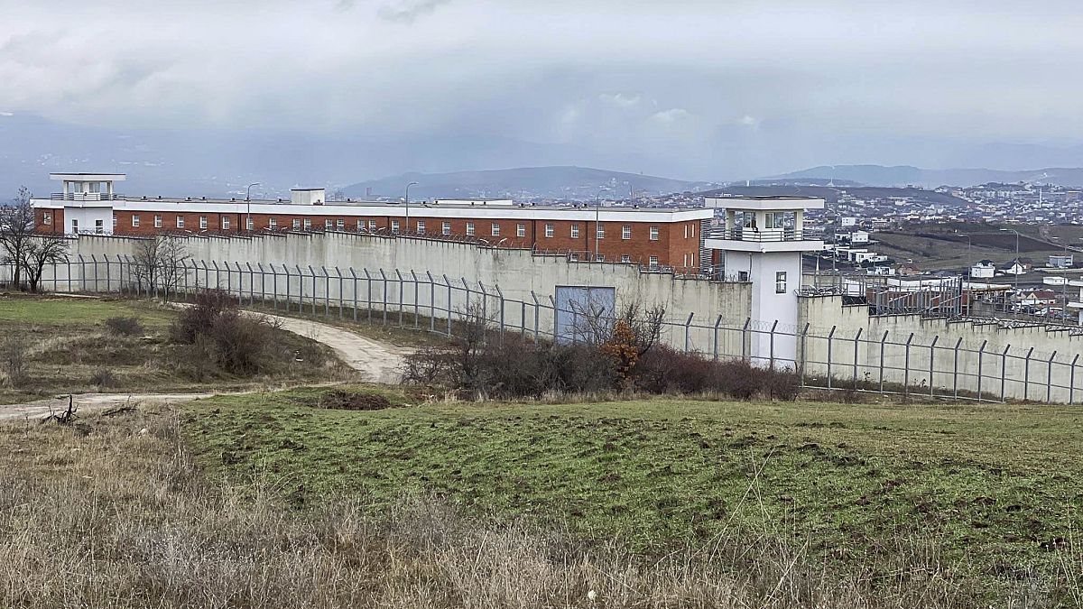 A view of the prison in Gjilan where Denmark will run the new 300-cell facility, December 17, 2021