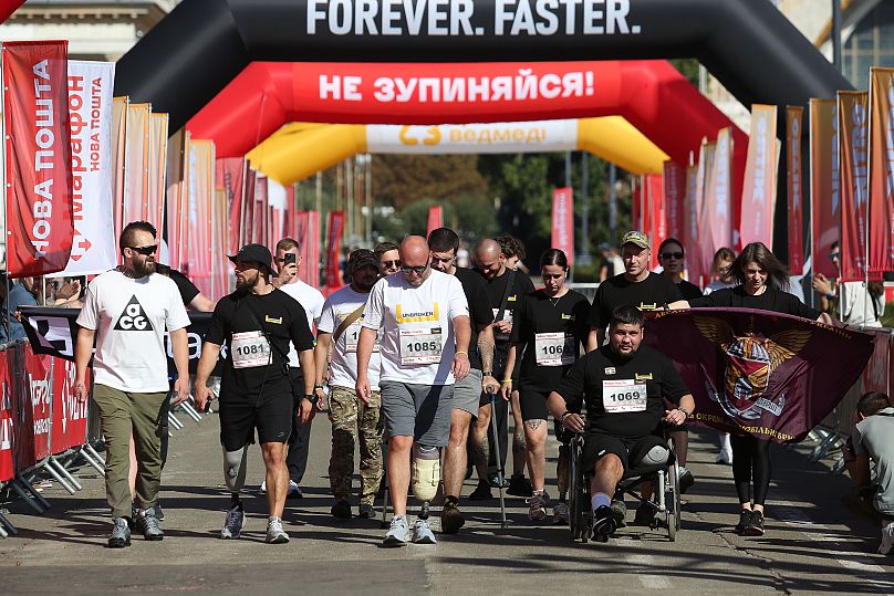 Premier marathon sans barrières de Nova Post à Kyiv.