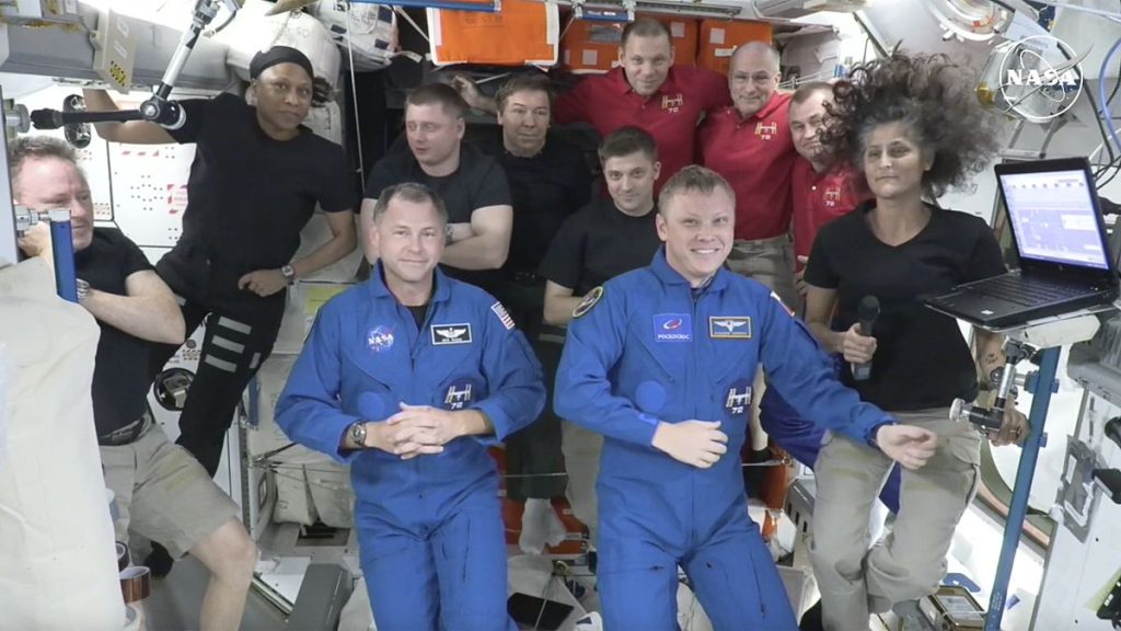 The SpaceX rescue crew arrive at the International Space Station, September 29, 2024