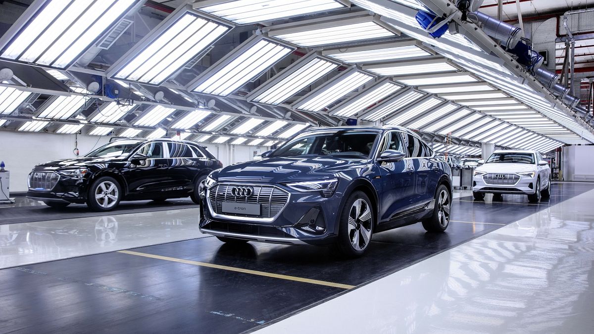 Production of the Audi e-tron Sportback at Audi Brussels.Production of the Audi e-tron Sportback at Audi Brussels.