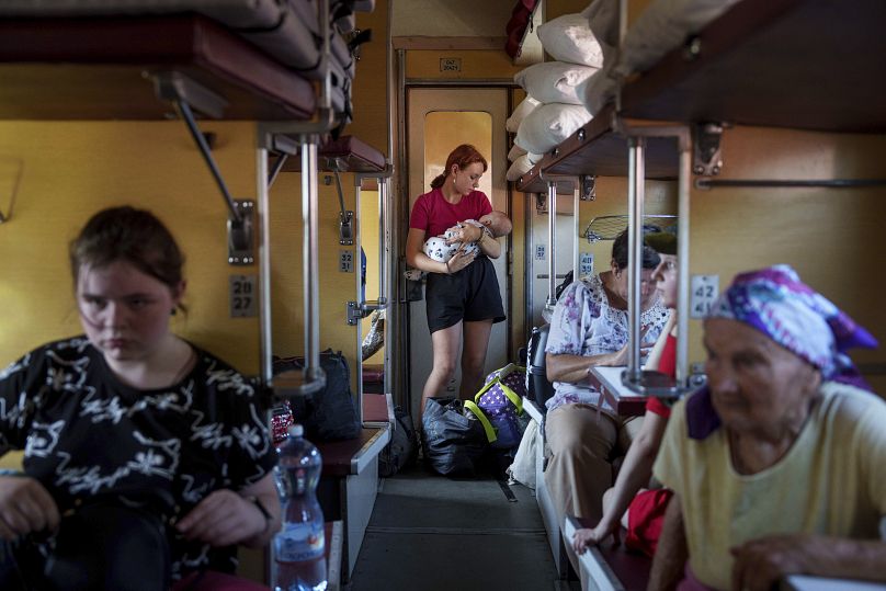 Train d'évacuation à Pokrovsk, région de Donetsk, Ukraine