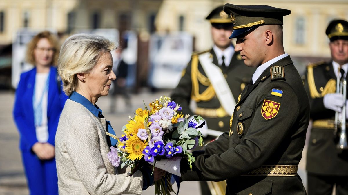 Ursula von der Leyen visited Kyiv on Friday.