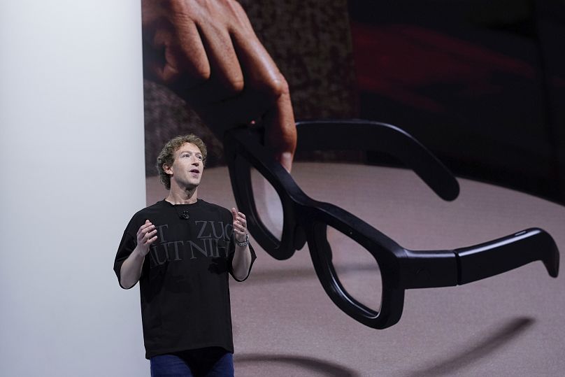 Mark Zuckerberg parle des lunettes Orion AR lors de la conférence Meta Connect le mercredi 25 septembre 2024, à Menlo Park, en Californie.