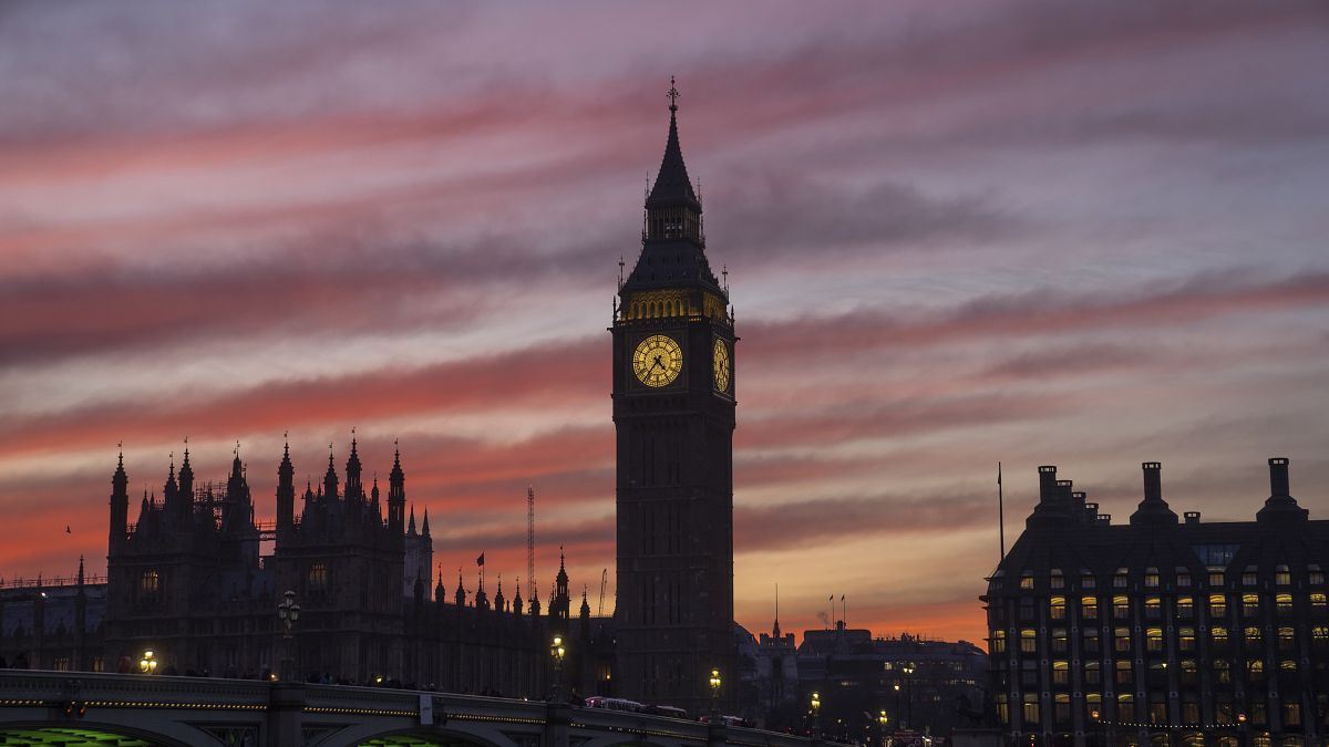 The Elizabeth Tower, known as Big Ben, of the Houses of Parliament, is seen in London, Tuesday, Jan. 17, 2023. (AP Photo/Kin Cheung)