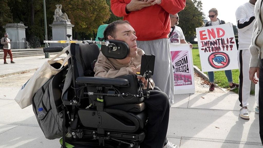 Kamil Goungor, one of the participants in the demonstration.