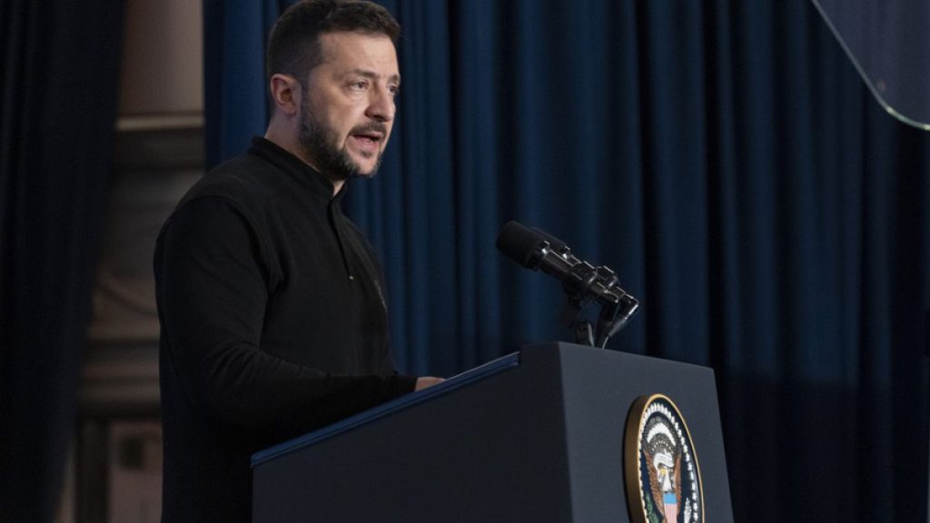 Volodymyr Zelenskyy, speaks during the launching of a Joint Declaration of Support for Ukrainian Recovery and Reconstruction, September 25, 2024.