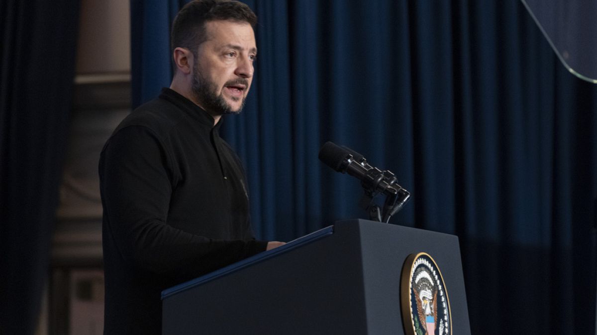 Volodymyr Zelenskyy, speaks during the launching of a Joint Declaration of Support for Ukrainian Recovery and Reconstruction, September 25, 2024.