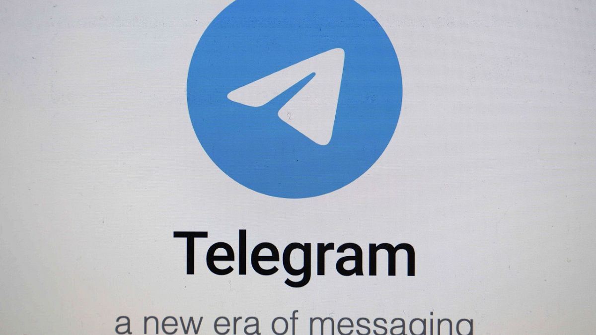 The logo for the Telegram messaging app is seen on a notebook screen in Munich, Germany, Oct. 17, 2022.