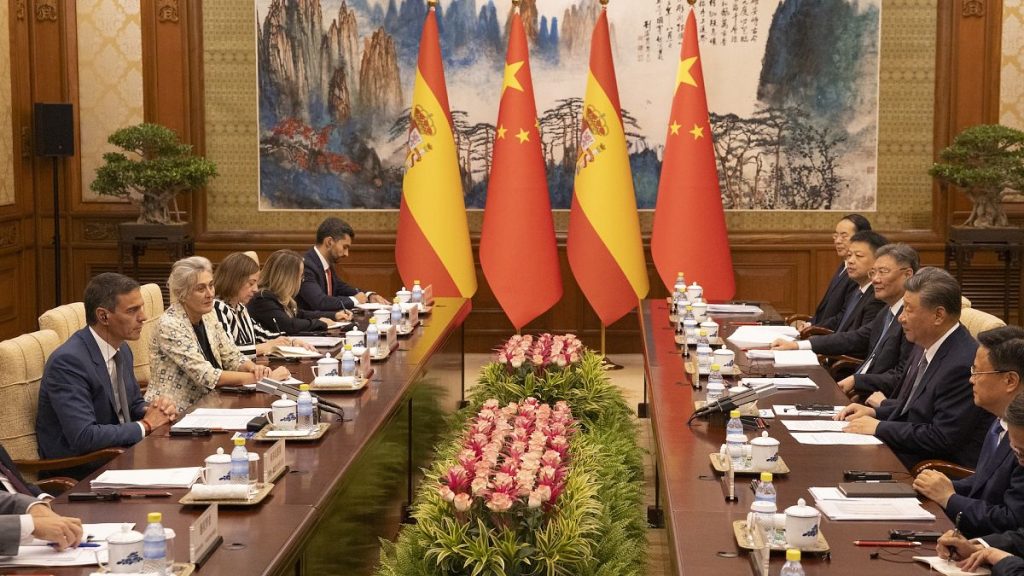 Trade tensions between China and the EU were discussed when Spain