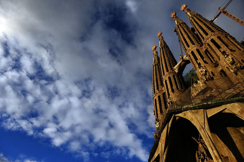 Cette photo prise le 13 janvier 2010 montre l'église de la Sagrada Familia d'Antoni Gaudi