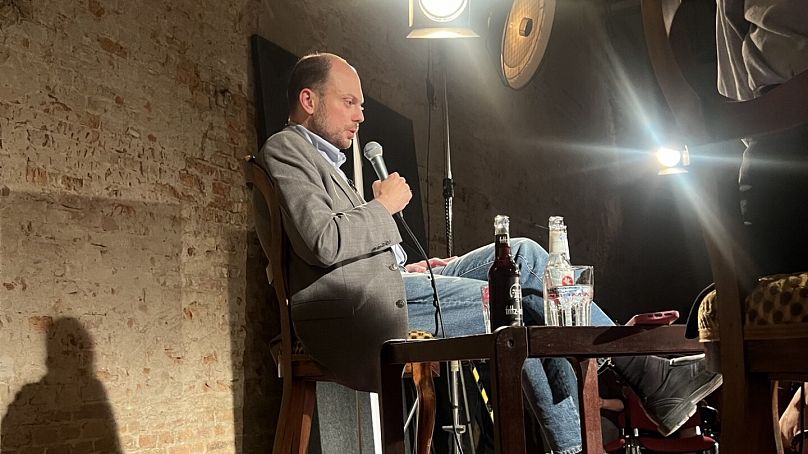 Vladimir Kara-Murza s'exprime à Berlin.