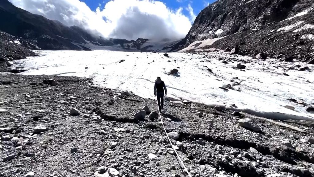 Dosdè glacier in the Italian Lombardy region, 7 September, 2024.