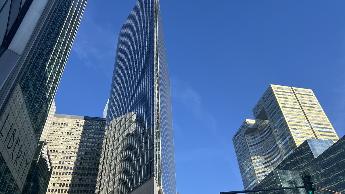 Paris finance district, La Défense. August 2024.