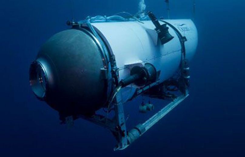 Cette image non datée fournie par OceanGate Expeditions en juin 2021 montre le submersible Titan de la société.