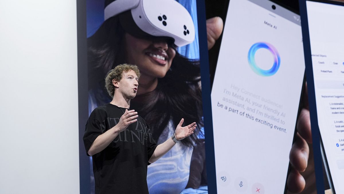 Mark Zuckerberg speaks during the Meta Connect conference Wednesday, Sept. 25, 2024, in Menlo Park, Calif