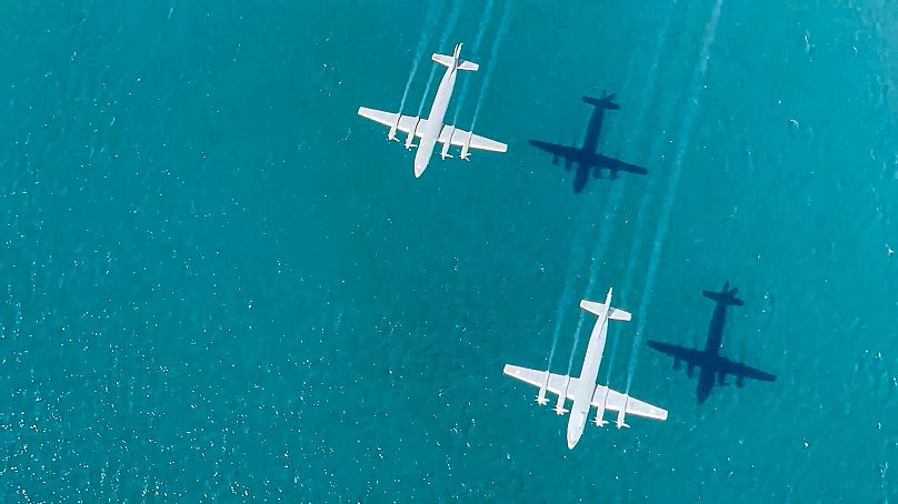 Des avions anti-sous-marins russes volent lors d'exercices navals et aériens conjoints avec la Chine, le 14 septembre 2024