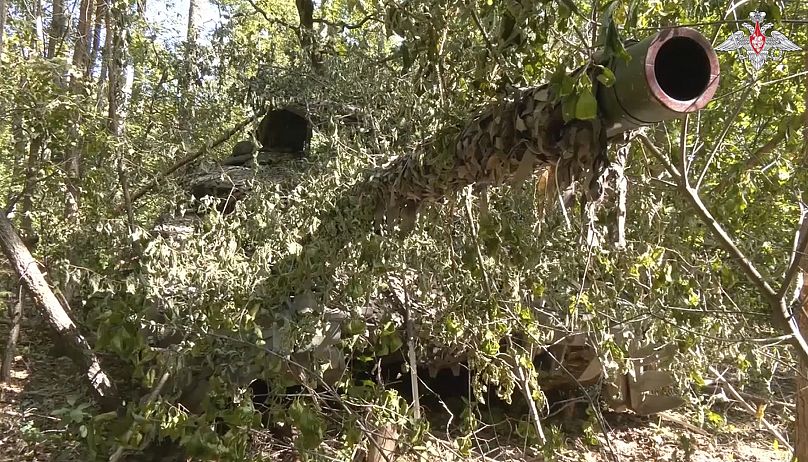 Un char russe est aperçu dans un endroit inconnu dans la région de Koursk.