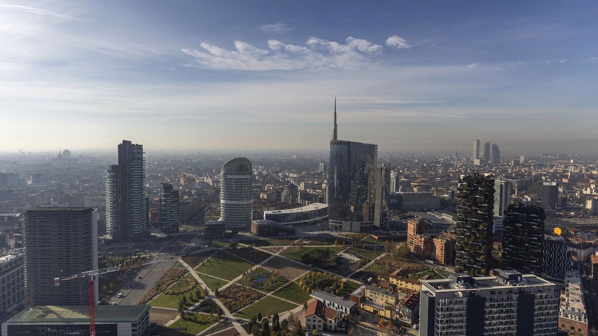 The Milan skyline, showing UniCredit