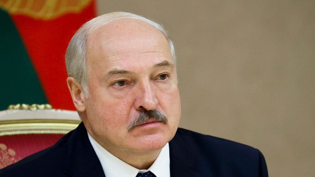 Belarusian President Alexander Lukashenko attends a meeting in Minsk in 2022.