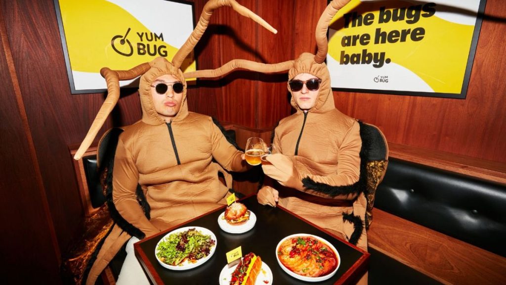 Yum Bug founders Leo Taylor and Aaron Thomas dress for the occasion