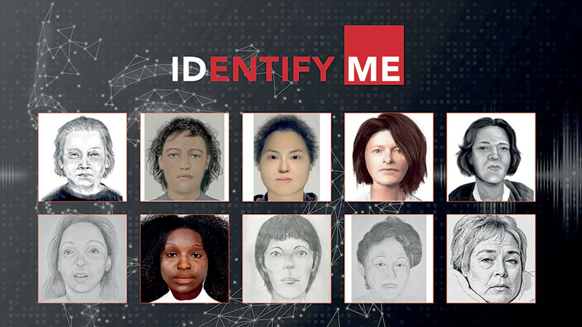 Identify Me campaign material featuring images of some of the victims