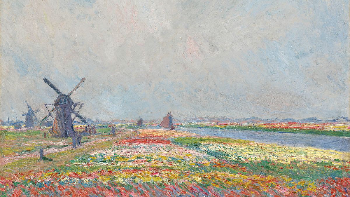 Claude Monet Tulip Fields near The Hague , 1886 Oil on canvas, 66 × 81.5 cm