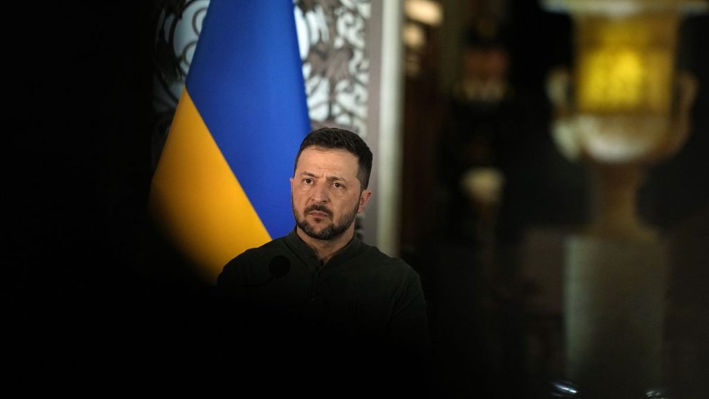 Ukrainian President Volodymyr Zelenskyy attends a press conference with Italian Premier Giorgia Meloni Rome, 10 October, 2024