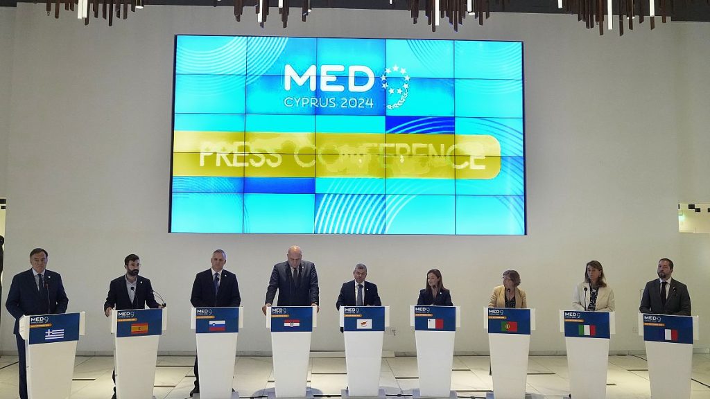 MED9 leaders speak at a joint press conference in Larnaca, 23 September, 2024