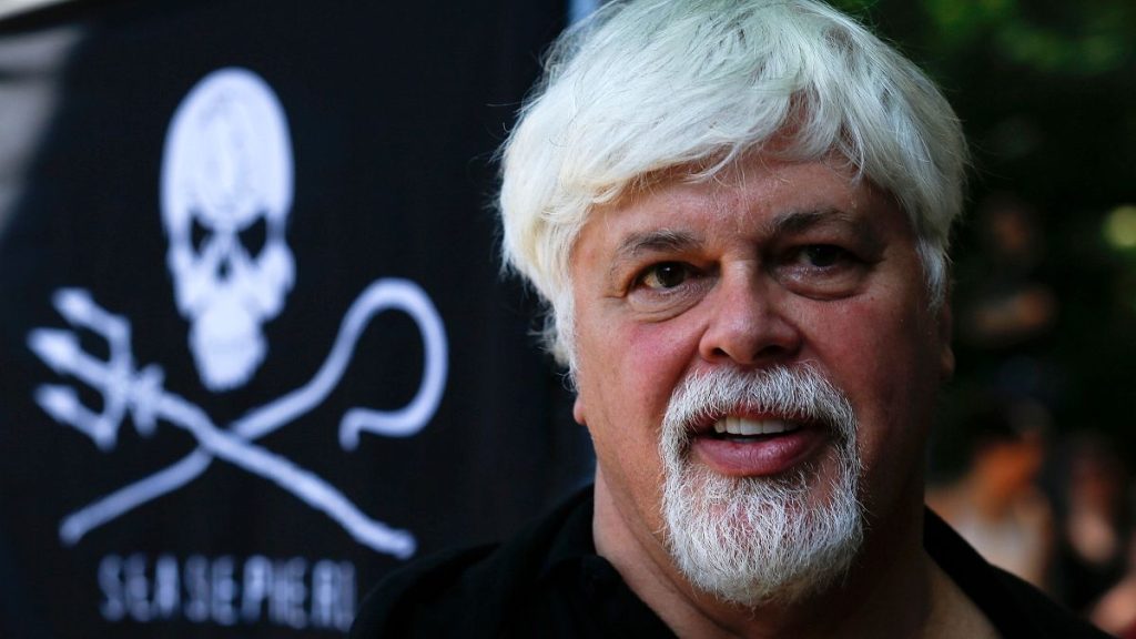 Paul Watson, the founder and president of Sea Shepherd, attends a demonstration against the Costa Rican government in 2012.