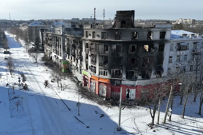 Destruction de la ville de Bakhmut 