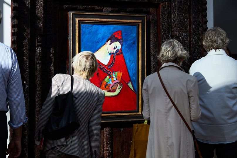 « Danseuse espagnole » d'Alexej von Jawlensky, exposée sur le stand Art Basel de Landau Fine Art