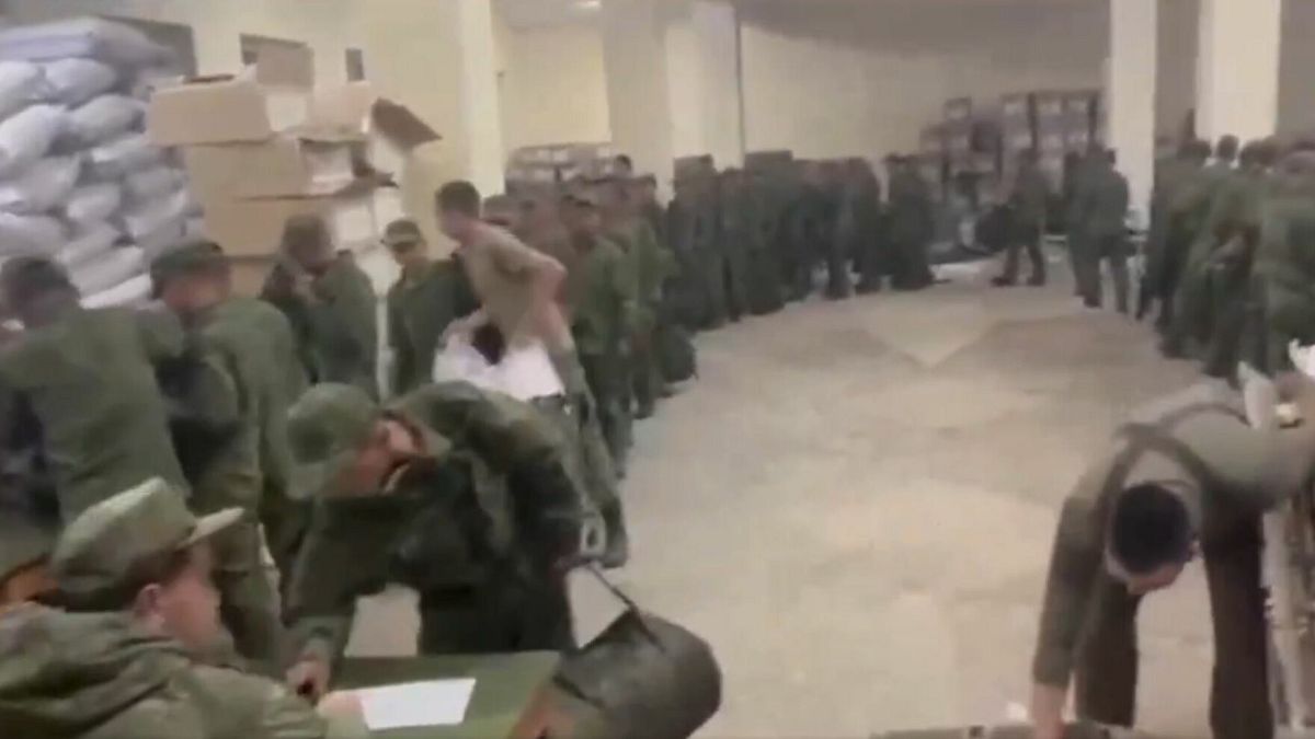 Screenshot from a video purporting to show North Korean soldiers in Russia, 19 October, 2024