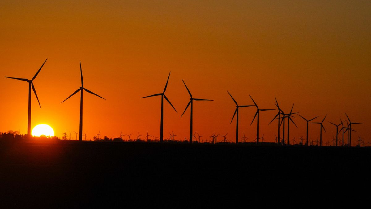 A wind farm in Prairie Township, Indiana works as Biden tries to improve green energy before the end of his presidential term