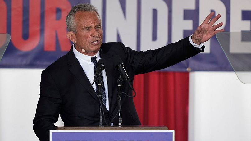 Le candidat à la présidentielle Robert F. Kennedy Jr. s'exprime lors d'un événement de campagne en octobre 2023 à Philadelphie. 