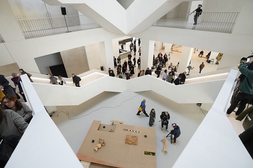 Le Musée d'Art Moderne de la capitale polonaise est visible le jeudi 24 octobre 2024 à Varsovie, en Pologne.