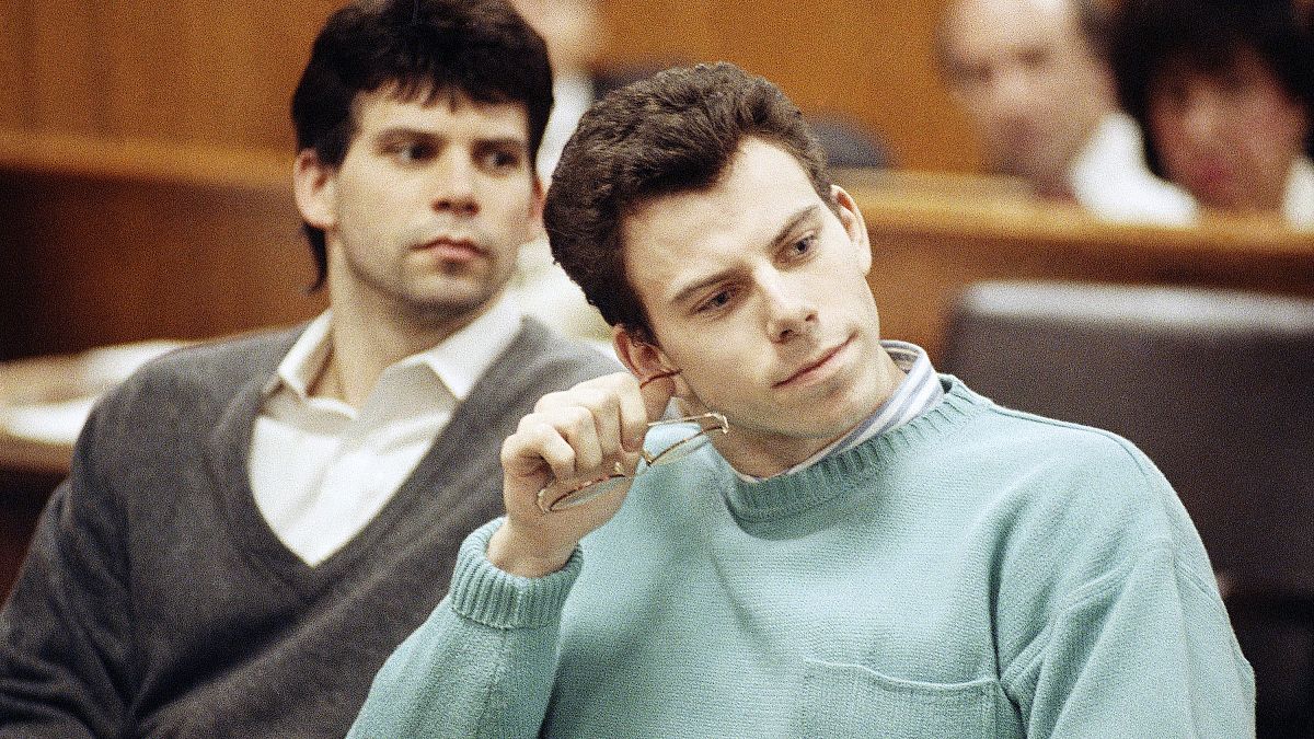 Lyle, left, and Erik Menendez on trial in 1991.