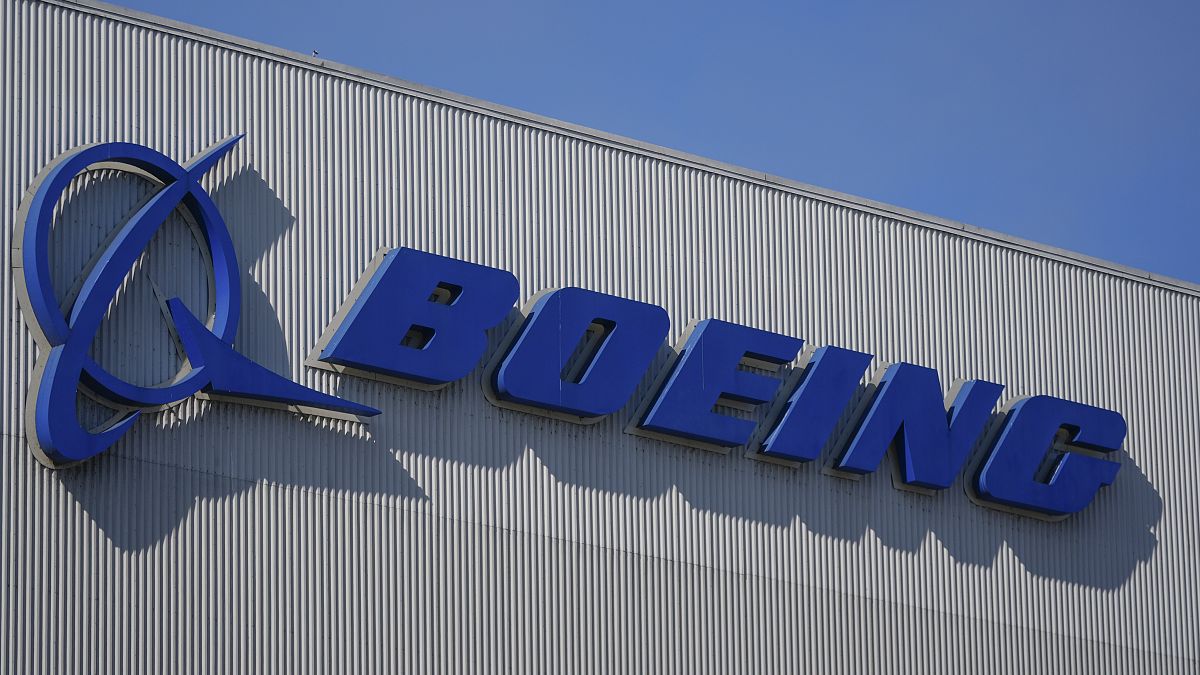 The Boeing logo is displayed at the company