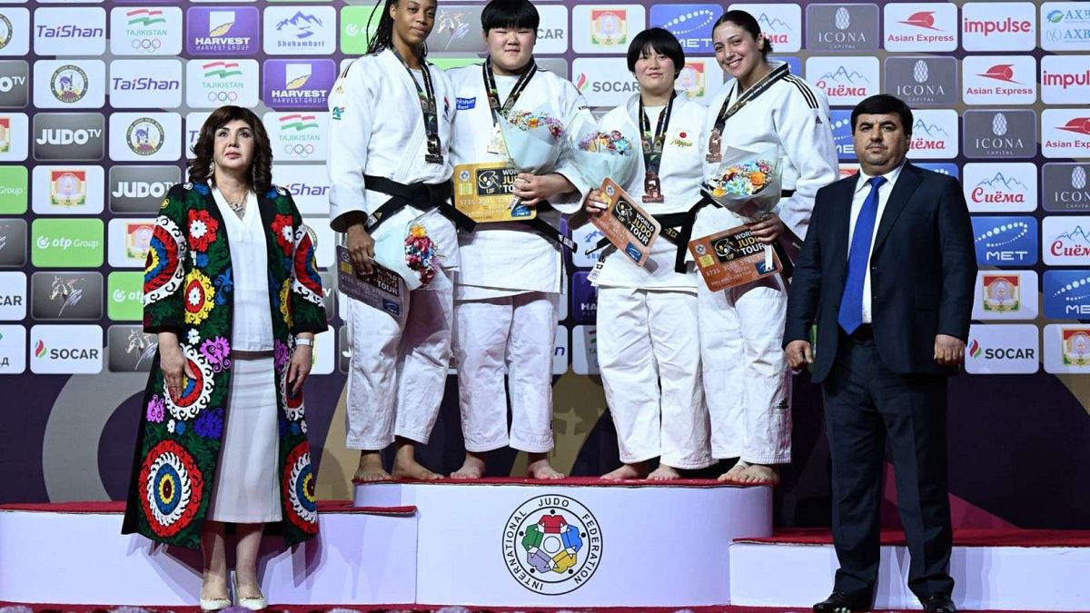 Judo champions in Dushanbe