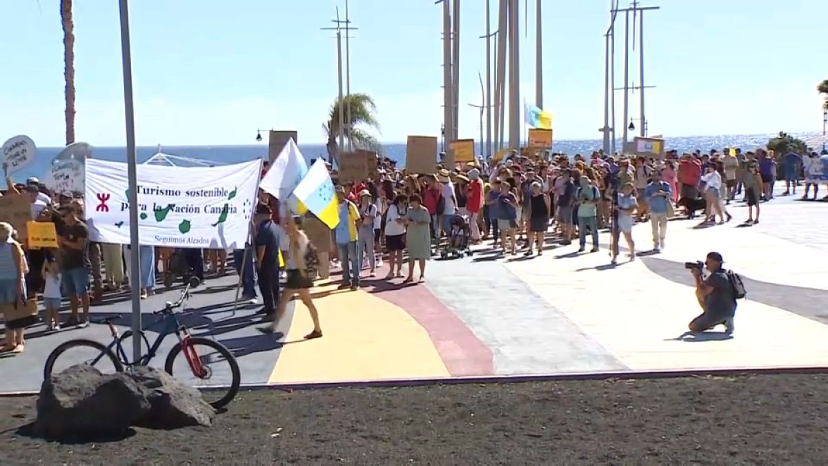 Anti-tourism protest in the Canary Islands, October 20th 2024