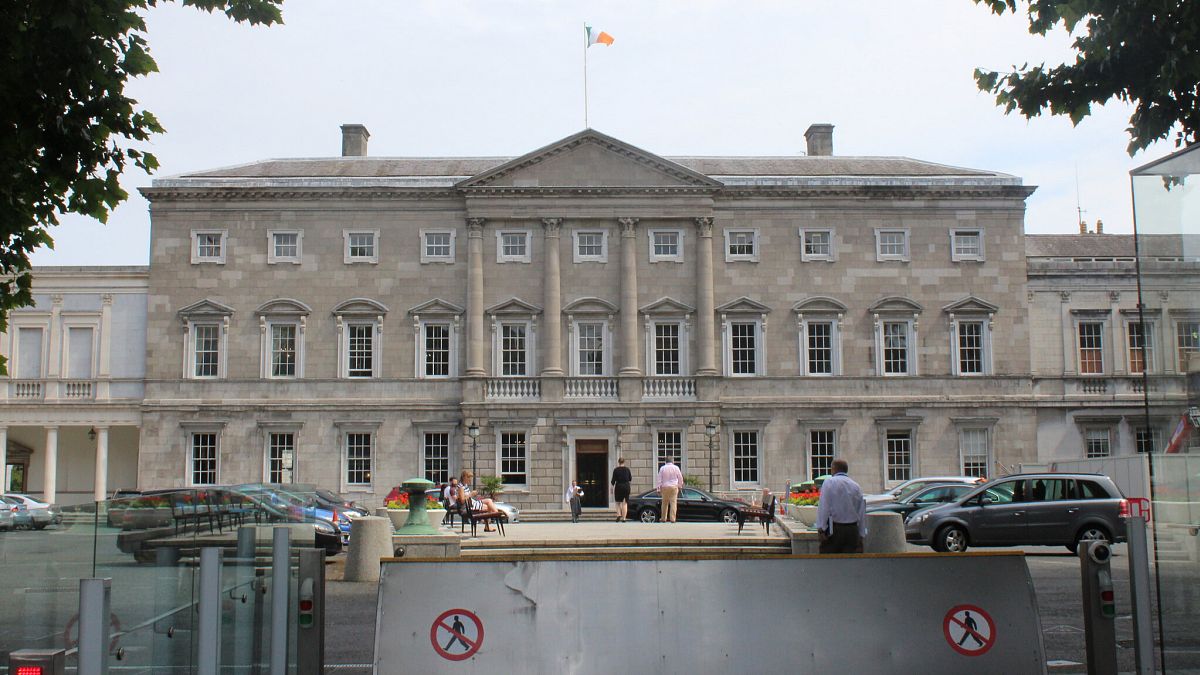 Leinster House, home of the Irish parliament in Dublin.