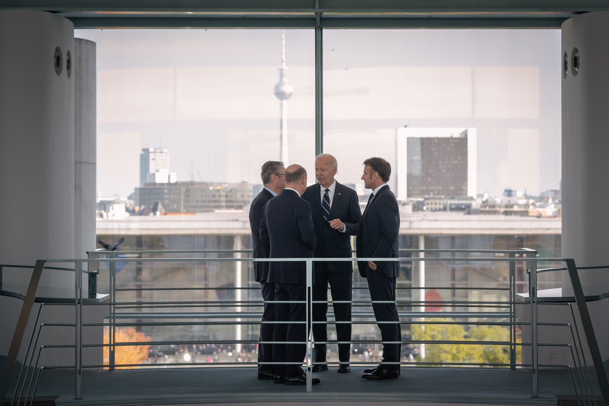 Faced with crises, the world needs unity. Today in Berlin, with Chancellor Scholz, President Biden, and Prime Minister Starmer, we discussed the situation in Ukraine and the Middle East.