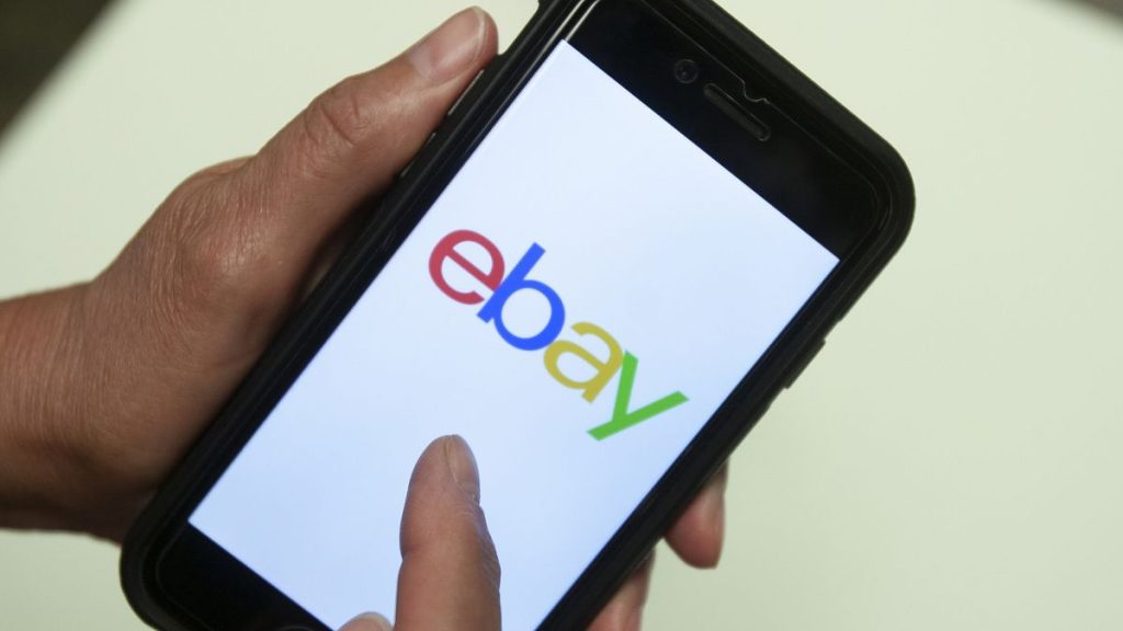 An eBay app on a mobile phone